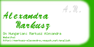 alexandra markusz business card